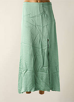Jupe mi-longue fermeture zip latéral vert LE SUN femme