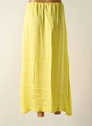 Jupe mi-longue fermeture zip latéral jaune LE SUN femme