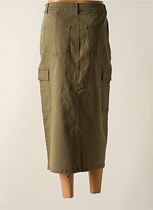 Jupe mi-longue vert ONLY femme