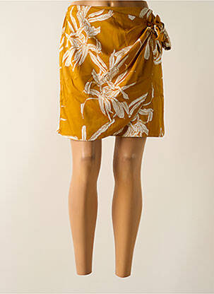 Jupe courte coupe droite jaune AWARE femme