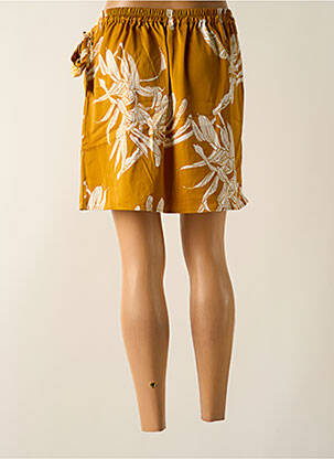 Jupe courte coupe droite jaune AWARE femme