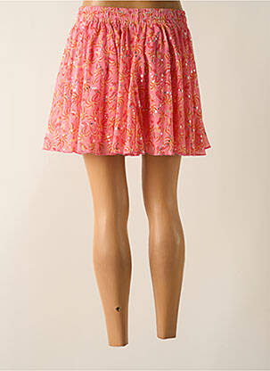 Mini-jupe taille élastique rose LILI SIDONIO femme