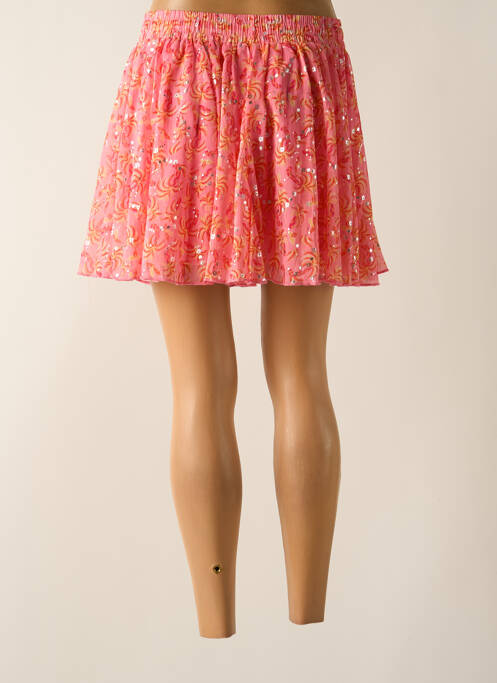 Mini-jupe rose LILI SIDONIO pour femme