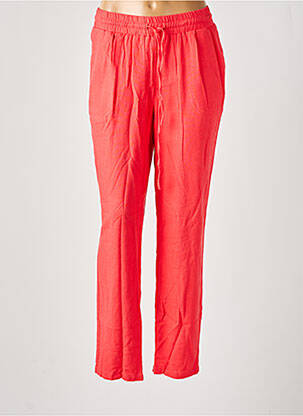 Pantalon droit tissage popeline taille normale orange VERO MODA femme