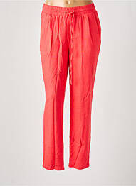Pantalon droit tissage popeline taille normale orange VERO MODA femme