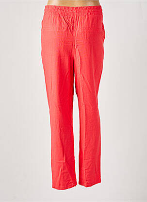 Pantalon droit tissage popeline taille normale orange VERO MODA femme