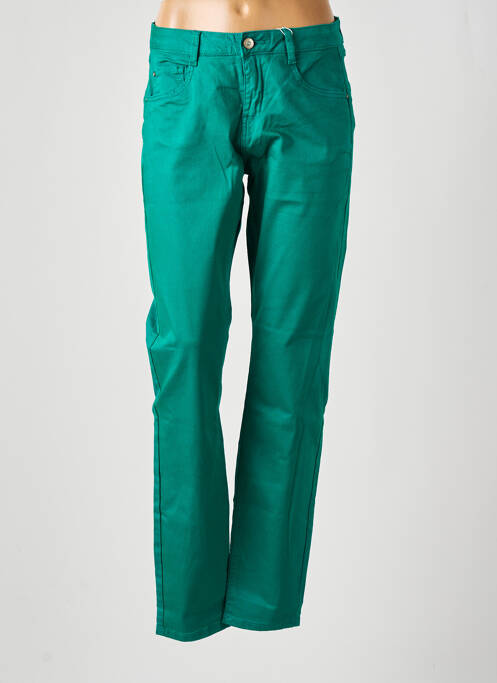 Pantalon slim stretch taille normale vert CREAM femme