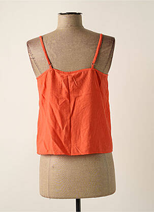 Top tissage crêpe fines bretelles orange CREAM femme