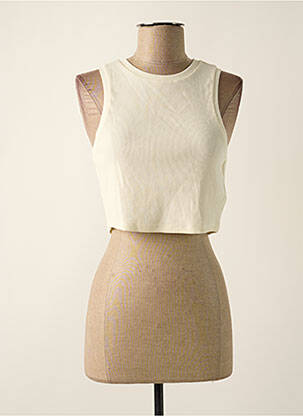 Débardeur coupe ajustée sans manche beige ONLY femme