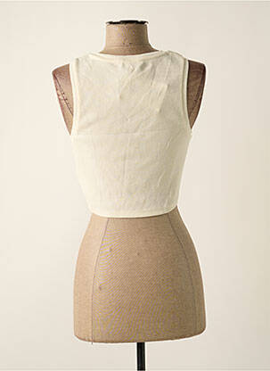 Débardeur tissage côtelé sans manche beige ONLY femme