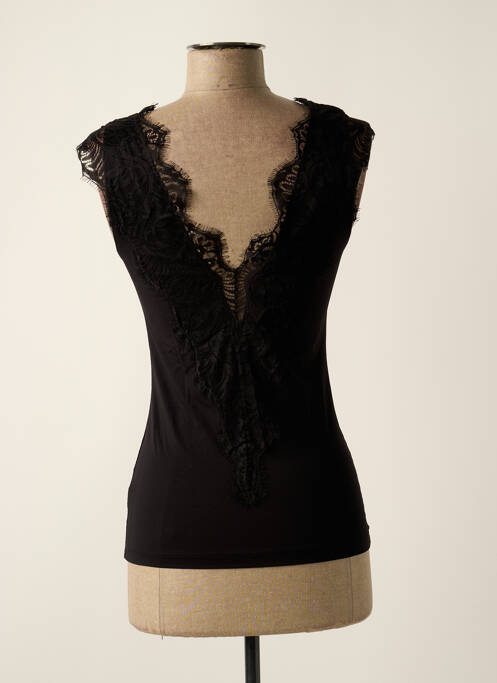 Top noir PIECES pour femme