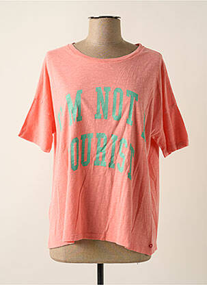 T-shirt sérigraphie manches courtes rose ONE TEE femme