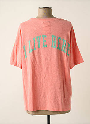 T-shirt sérigraphie manches courtes rose ONE TEE femme