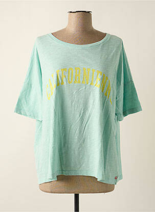 T-shirt sérigraphie manches courtes bleu ONE TEE femme