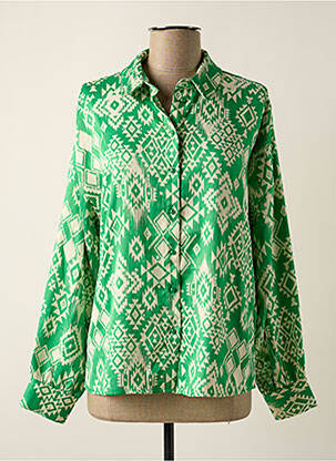 Chemisier imprimé fantaisie manches longues vert VERO MODA femme