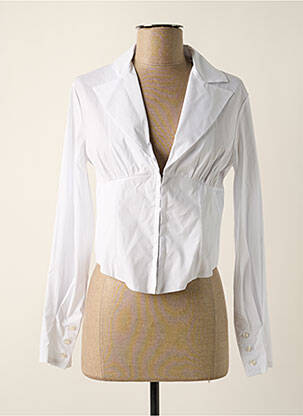 Chemisier coupe cintrée manches longues blanc RELISH femme