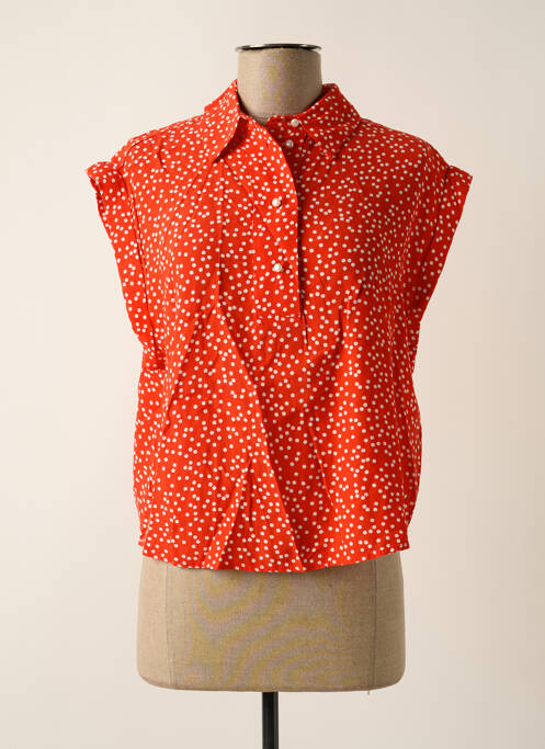 Blouse orange PIECES pour femme