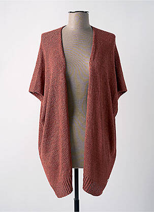 Gilet manches courtes resserrée sur le bas orange CREAM femme