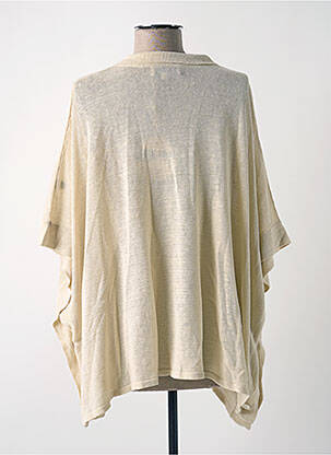 Gilet manches courtes fermeture boutonnée sur le devant beige A.POIL femme