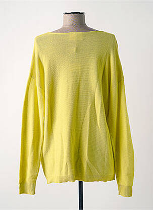Pull col v manches longues jaune CREAM femme