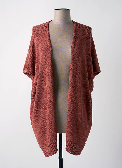 Gilet manches courtes resserrée sur le bas orange CREAM femme