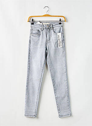 Jeans coupe slim poches gris HELLO MISS femme