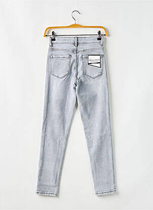 Jeans coupe slim poches gris HELLO MISS femme