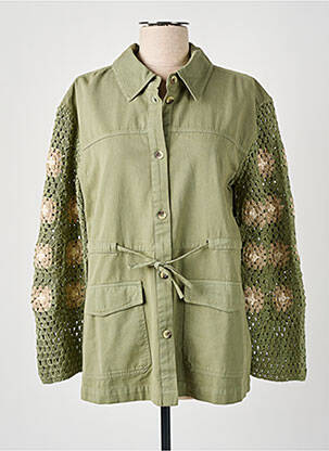 Veste casual coupe droite vert CREAM femme