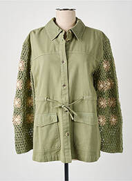 Veste casual coupe droite vert CREAM femme
