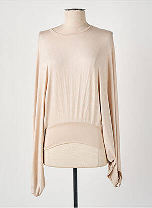 Blouse col rond manches longues beige RELISH femme