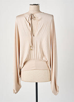 Blouse col rond manches longues beige RELISH femme