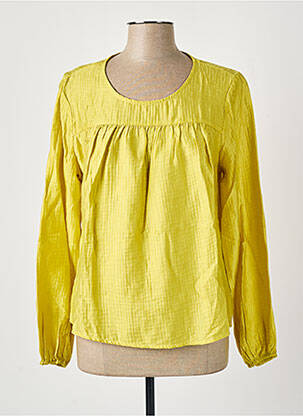 Blouse col rond manches longues jaune CREAM femme
