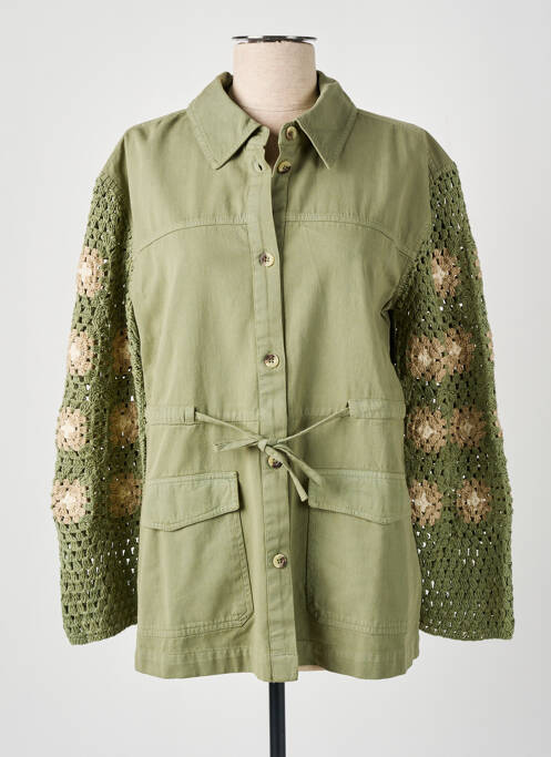 Veste casual coupe droite vert CREAM femme
