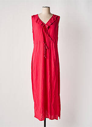 Robe longue sans manche sans manche rose ICHI femme