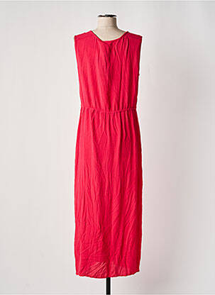 Robe longue sans manche sans manche rose ICHI femme