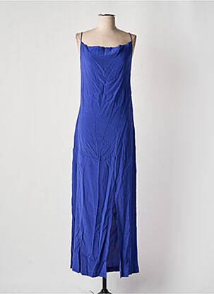 Robe longue coupe fluide fines bretelles bleu KARMA KOMA femme