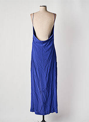 Robe longue coupe fluide fines bretelles bleu KARMA KOMA femme