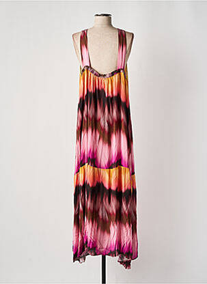 Robe longue sans manche sans manche marron LE SUN femme