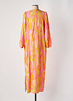 Robe longue manches longues manches longues rose GRACE & MILA femme