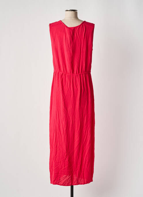 Robe longue rose ICHI pour femme