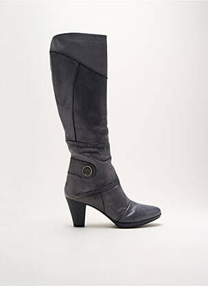 Bottes cubain talon de 4 à 6cm gris SAIMON femme