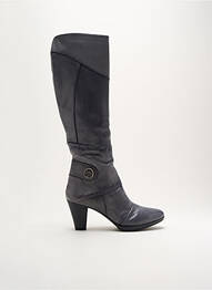 Bottes matière lisse talon de 4 à 6cm gris SAIMON femme