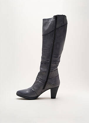 Bottes cubain talon de 4 à 6cm gris SAIMON femme