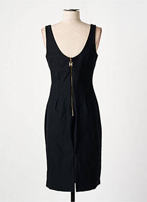 Robe mi-longue tissage crêpe fines bretelles noir RELISH femme