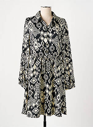 Robe mi-longue coupe fluide manches longues noir VERO MODA femme