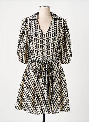 Robe courte manches 3/4 manches 3/4 noir HOLLY & JOEY femme