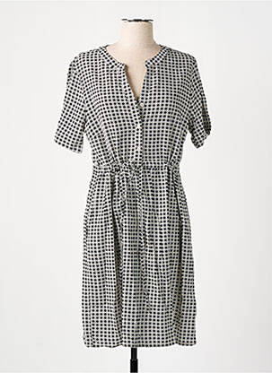 Robe mi-longue manches courtes manches courtes gris CREAM femme