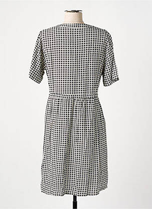 Robe mi-longue manches courtes manches courtes gris CREAM femme