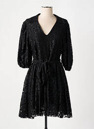 Robe courte manches 3/4 manches 3/4 noir HOLLY & JOEY femme