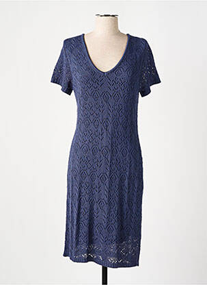 Robe mi-longue manches courtes manches courtes bleu MOLLY BRACKEN femme